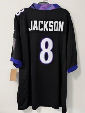 Lamar Jackson Black Jersey Stitched Vapor